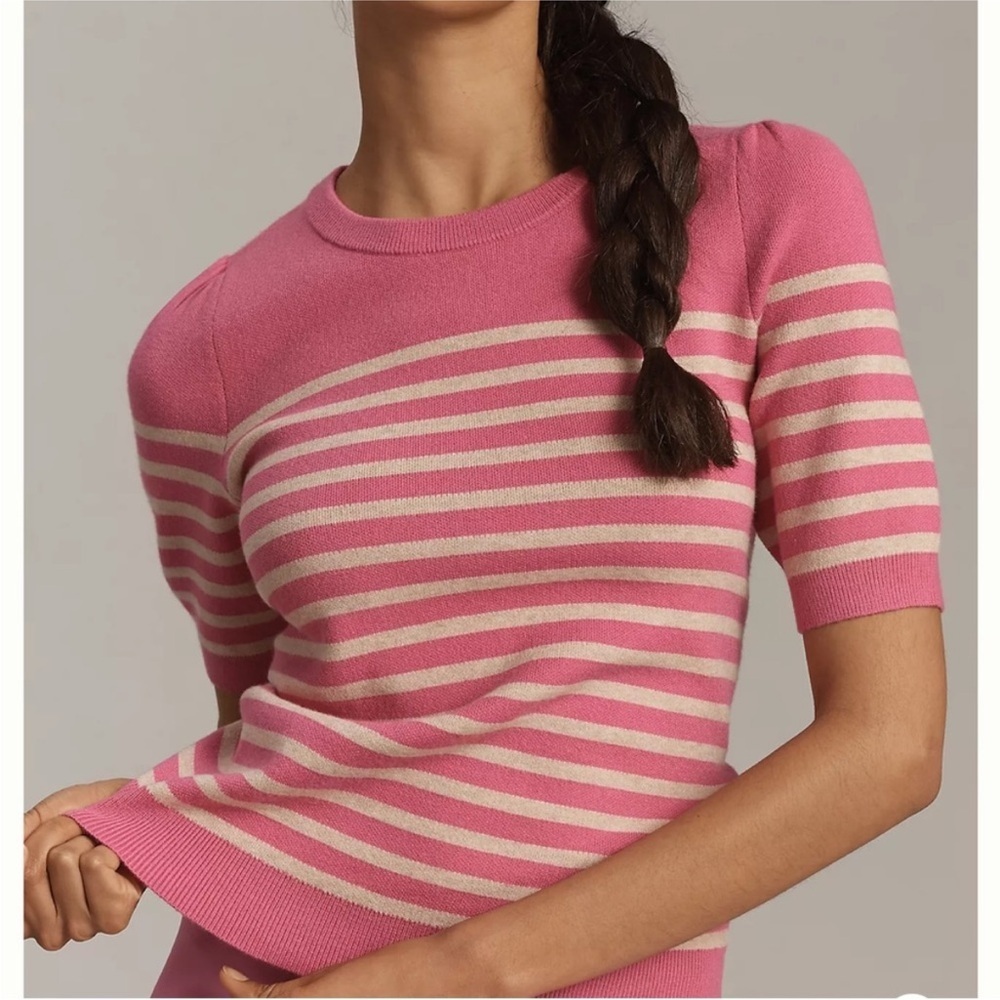 Anthropologie Maeve Harmon Jacquard Sweater Tee XS